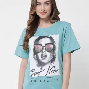 Over Size T Shirt Women Graphic Print Round Neck Light Blue T-Shirt ₹700.00 Original price was: ₹700.00.₹600.00